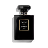 Chanel Coco Noir Eau de Parfum 100ml in sleek black bottle with gold accents, ideal for luxury women's fragrance collections.