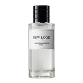 New Look by Dior – Modern Floral Amber Eau de Parfum in a sleek clear glass bottle with black cap, unisex luxury fragrance for men and women.